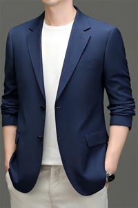 秋季新款西装男西服简约外套西服商务休闲小西装单西图片