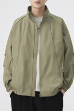 春季新款宽松立领夹克男纯色上衣外套DSA157B-JK7921-特P56，男装夹克，电商A157B