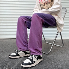美式嘻哈高街街头复古宽松老爹裤oversize男牛仔裤长裤N06058-P48，男装牛仔裤，星座308B-1