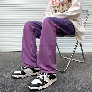 美式嘻哈高街街头复古宽松老爹裤oversize男牛仔裤长裤N06058-P48图片