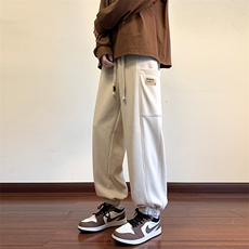 港风麂皮绒休闲裤男宽松拖地束脚裤卫裤KP618P50，男装休闲裤，星座1204-3