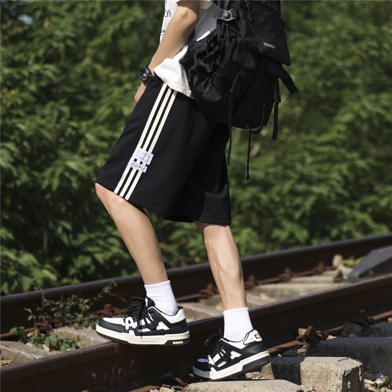2025夏季三条杠短裤美式潮流宽松百搭无五分短裤*CK10*P28控58，男装休闲裤，星座511-1