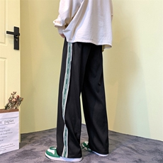 休闲裤男美式潮牌街头vieb条纹长裤宽松直筒运动裤子K060-P35，男装休闲裤，星座308B-1