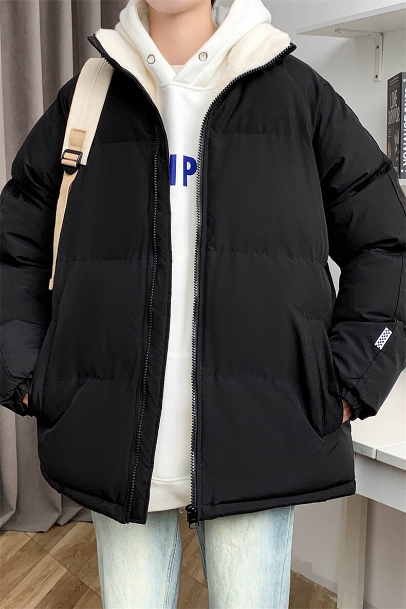 冬上新青少年加棉加厚棉服潮港风简约立领棉衣外套男女8801-P65,男装棉衣,电商A441-1