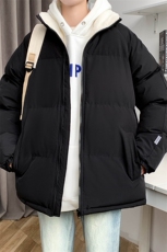冬上新青少年加棉加厚棉服潮港风简约立领棉衣外套男女8801-P65，男装棉衣，电商A441-1