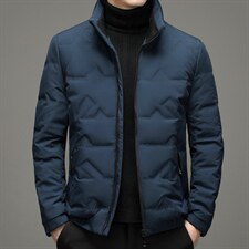 中年男纯色羽绒服男冬季中年男爸爸冬装休闲款外套YYYR1906-P245，男装羽绒服，电商B212（原钱塘6029）