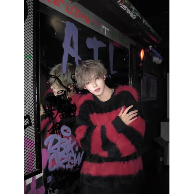 文艺ins长袖毛衣流行日系潮流百搭气质简约时尚慵懒原宿新款，男装针织衫/毛衣，星座506A