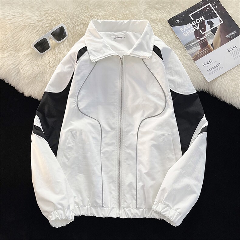 潮牌撞色夹克男春秋新款港风百搭防风机能百搭休闲外套JK1422-p76,男装夹克,星座1008