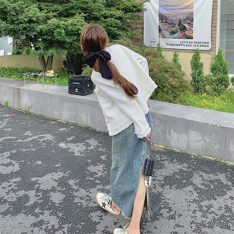 名媛小香风外套女春秋2025年新款今年流行白色高级感chic短款上衣,女装短外套,2C037