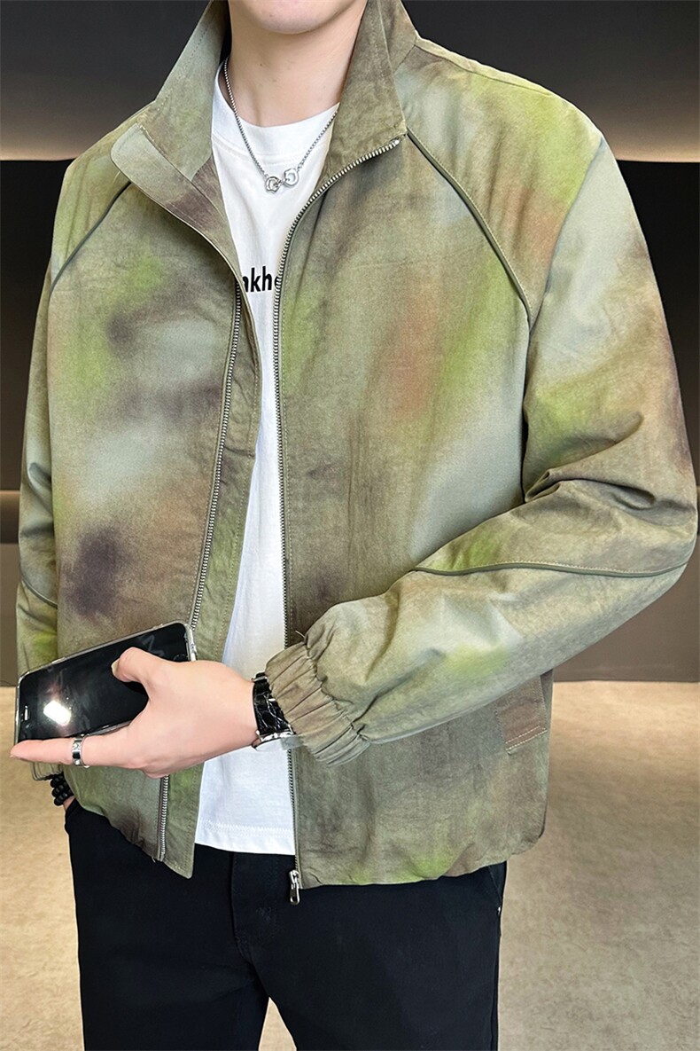 秋季外套男2025新款立领休闲百搭男士夹克C317-J7708-P115,男装夹克,电商C317