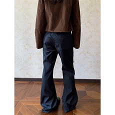 美式黑色垂感通勤微喇直筒西裤cleanfit显瘦修身休闲裤XK92P65，男装西裤，星座512-1（原513-3）