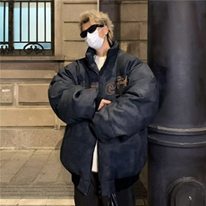棉服男款冬季美式高街潮牌冲锋衣棉衣外套冬加厚棉袄，男装棉衣，星座716-4