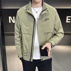 春季直播现货主推休闲百搭简约立领夹克外套上衣男8816P65，男装夹克，电商B226-2（原B217-2）