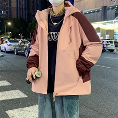 户外三合一拼接冲锋衣宽松百搭防风防水外套夹克男女款1818-P95，男装夹克，电商B306