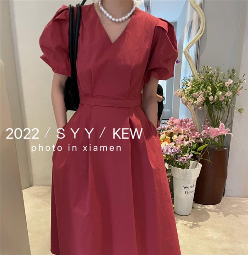 夏季露背连衣裙，女装连衣裙，6·9衣社