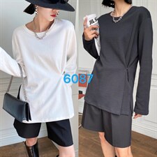 设计师小开叉体恤，其它，她沫