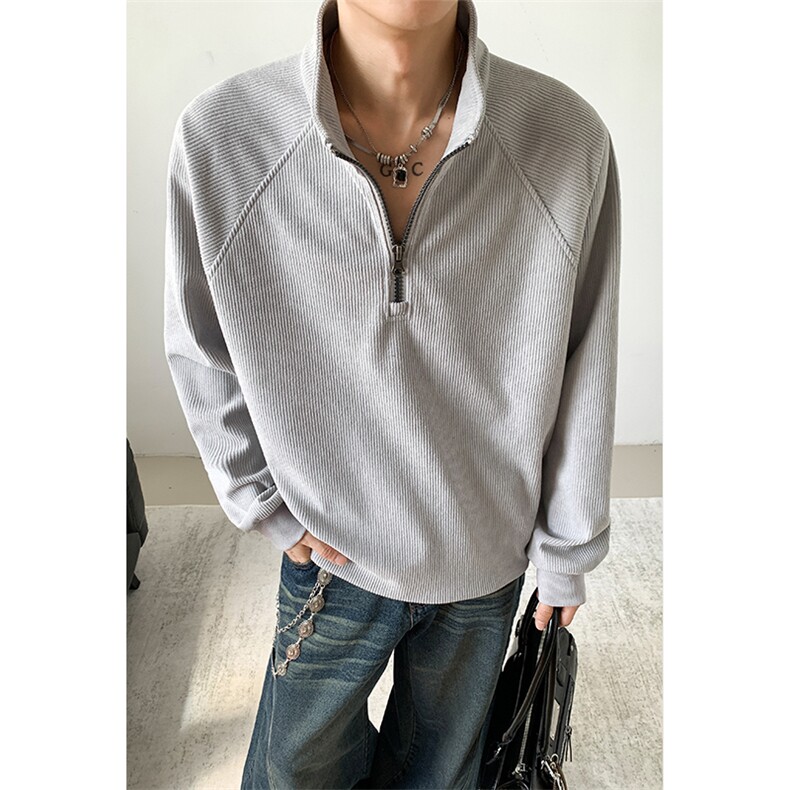 2025秋季新款港风内景大码灯芯绒卫衣M-5XHW25783-特P35，男装卫衣，电商A022