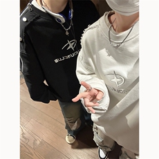 24春立体字印花卫衣CT5368-TP65控价88设计感宽松圆领上衣女男，男装卫衣，电商A102-1