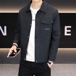 夹克外套男春秋休闲百搭时尚翻领男士夹克上衣N7805-P90图片