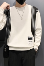 B340WY2338P58控88店主风无头风条纹拼接休闲卫衣男，男装卫衣，电商B340