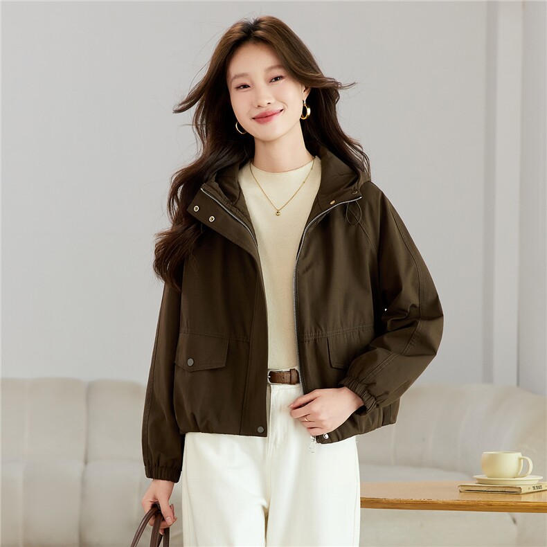 现货2025新款加棉加厚女士休闲保暖连帽棉衣棉服,女装棉衣/棉服,木子恋