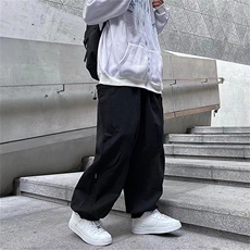 日系潮牌工装裤男港风宽松休闲裤个性垂感束脚哈伦裤子AK528-P40，男装休闲裤，星座1008