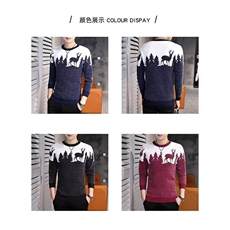 1506-1/MY011/P42圆领毛衣针织衫男潮牌帅气秋冬季打底衫百搭潮，男装T恤，星座1506-1