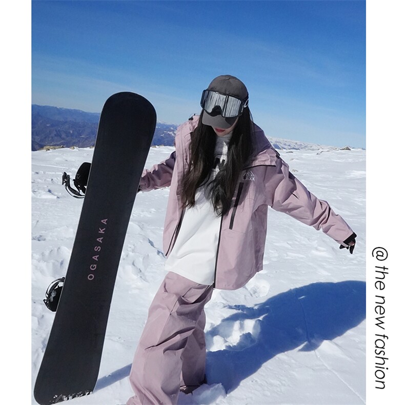 户外防水滑雪服套装男女潮流两件套中性风外套TZ027-P240控348,男装休闲套装,电商A001