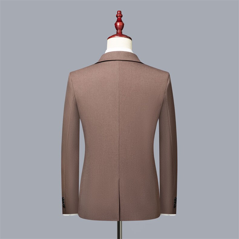 三色单排扣时尚春秋套装商务西服P200-三件套8018,男装西服,星座613B
