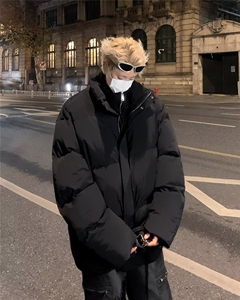 棉服男冬季美式复古连帽棉衣外套加绒加厚宽松M223-P93图片