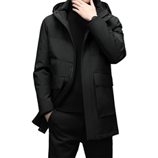 冬季新款保暖男士白鹅绒可脱卸内胆羽绒服连帽外套NRZ99803-P395，男装羽绒服，电商B212（原钱塘6029）
