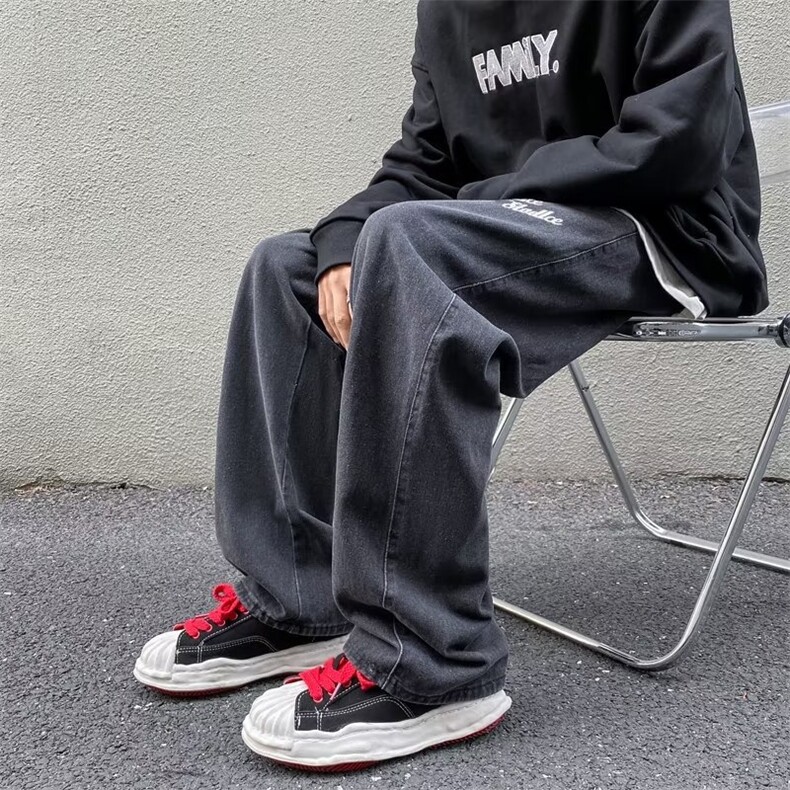 美式牛仔裤男春秋新款休闲直筒裤XK8007P40,男装牛仔裤,星座1116-2