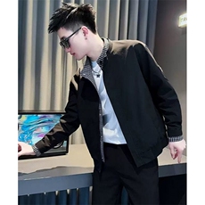 格子外套男款假两件夹克休闲男装上衣2025新款春秋外套JG1633，男装夹克，星座1116A（原606A-3）