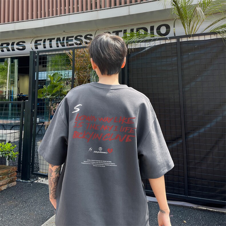 量大优供视频230g重磅纯棉短袖T恤男NT223-特P19控38,男装T恤,电商B367