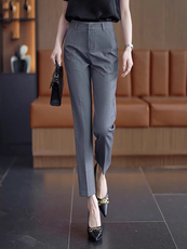 九分西装裤2026春夏新款高腰通勤休闲工作职业直筒烟管西裤，女装休闲裤，云美莎专业女裤-全店现货