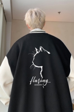 摇粒绒棒球服男大码开衫卫衣男夹克BF86344-P65，男装夹克，电商A040