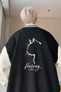 摇粒绒棒球服男大码开衫卫衣男夹克 BF86344-P65图片