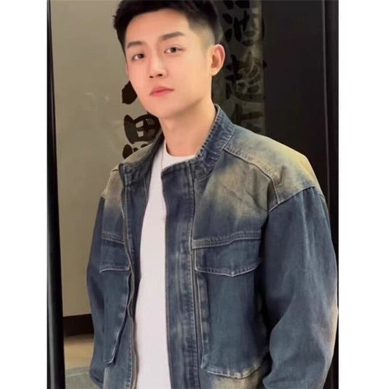 1506/Q30150/P79美式复古学生水洗牛仔大码外套,女装短外套,星座1506