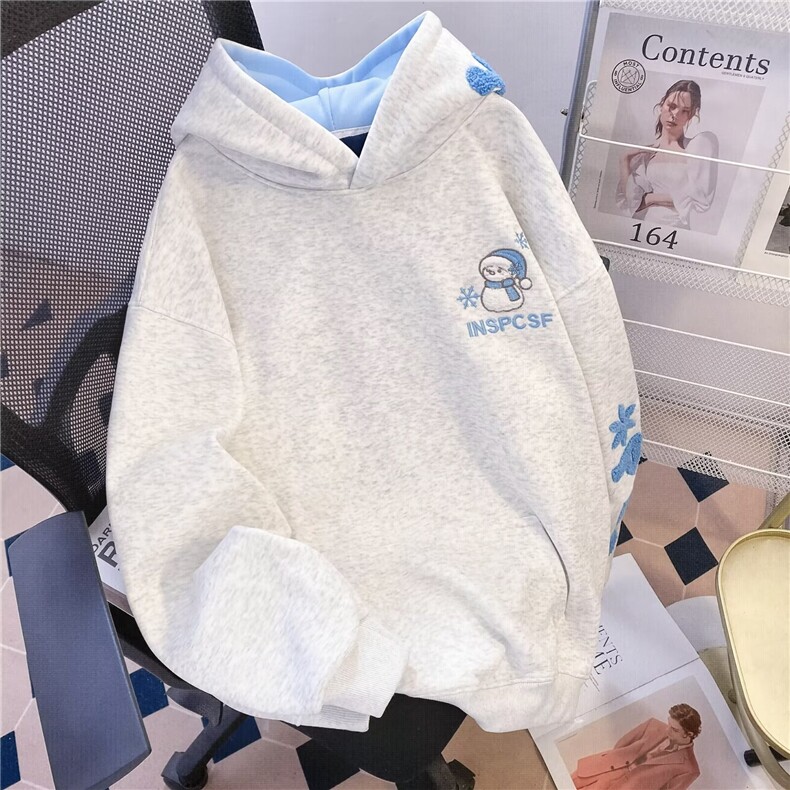 春秋连帽卫衣外套上衣宽松2026美式新款学院洋气潮流WYH13P46,女装短外套,星座1013-5
