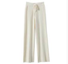 2026年秋季宽松时尚百搭通勤简约针织加厚阔腿裤，女装休闲裤，绒泰祥