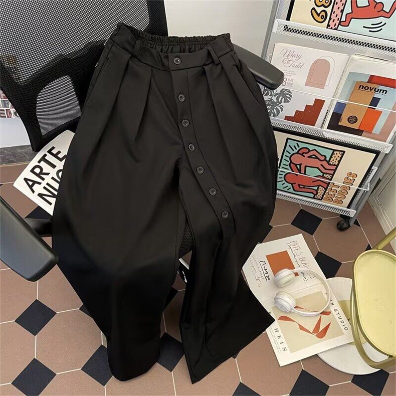 休闲西裤男韩版潮流高街帅气百搭排扣2025春季ins长裤K6097-P49,男装西裤,星座412-3