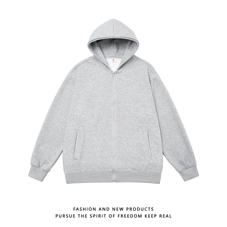 WY203-P55春季日系大码纯色开衫卫衣,男装卫衣,电商A036A