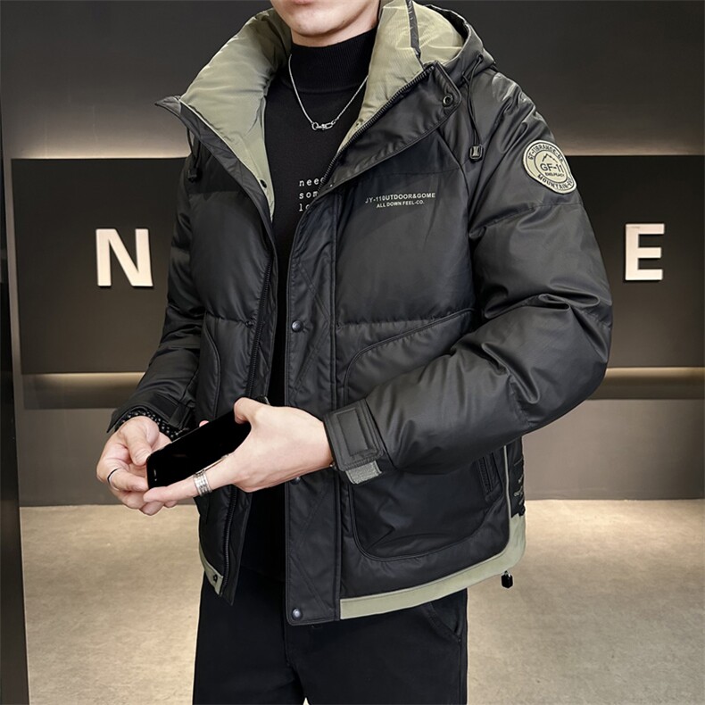 冬季店主风新款连帽羽绒服男短款保暖羽绒外套Y5502-P165,男装羽绒服,电商A237