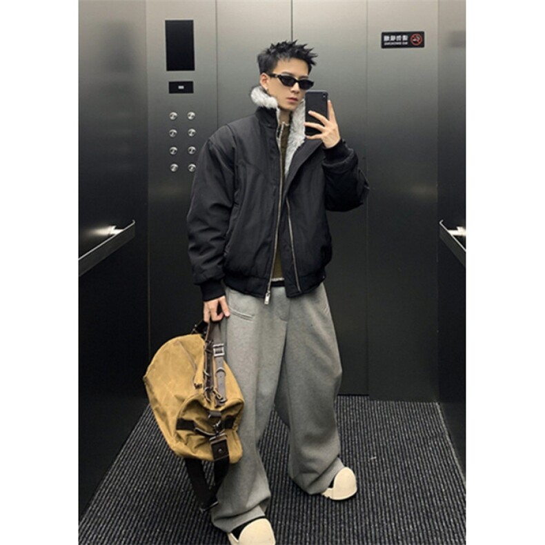美式解构夹克男女棉服冬季加厚保暖座山雕毛领棉衣外套M6026,男装夹克,星座1116A（原606A-3）