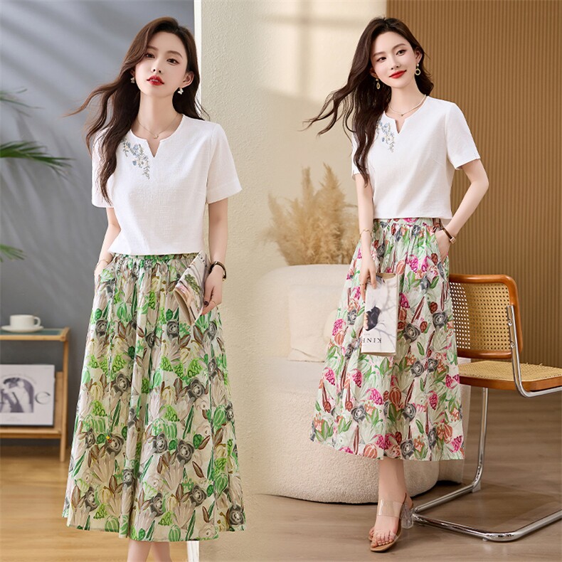 夏季穿搭裙2026新款时尚碎花半身裙，女装半身裙，倪叶myz