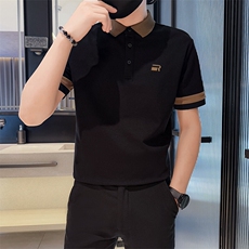 2025夏季短袖T恤翻领Polo衫字母织带设计上衣A3107-P53，男装T恤，电商D342
