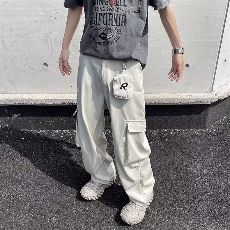 春夏新款美式复古水洗低腰百搭显瘦配腰带休闲阔腿裤长裤KZ65,男装休闲裤,星座1116A（原606A-3）