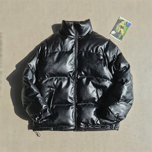 棉衣新款皮革亮面pu皮棉0衣备货万件，主推私聊。M711    P90图片