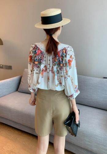 【夏季新款】印花上衣西装短裤两件套，女装西装，笑思源