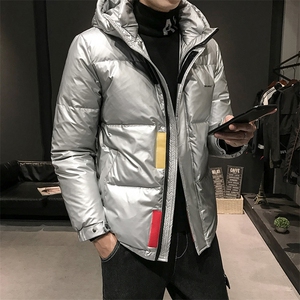含秋冬新款潮流ins亮皮反光羽绒服情侣DS-B293-F702图片